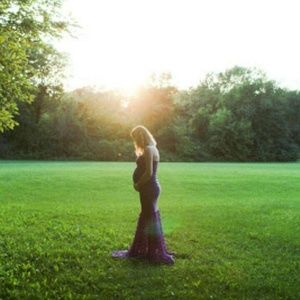 🎉HOST PICK🎉 Lace Floor Length Maternity Dress